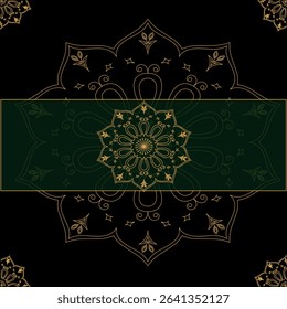 Golden Mandala Background Illustrator Template