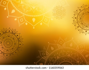 golden mandala background – vector illustration