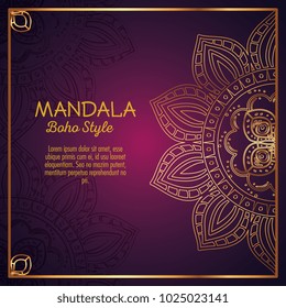 golden mandala decorative icon