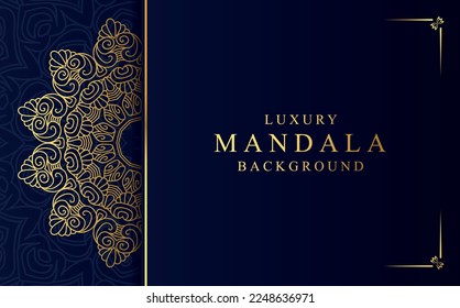 Golden mandala design background vector illustration