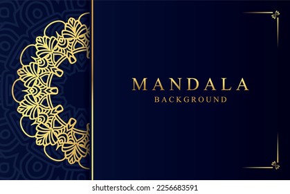 Golden mandala design background vector illustration