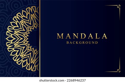 Golden mandala design background vector illustration