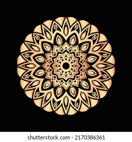 Golden mandala design, Luxury mandala background