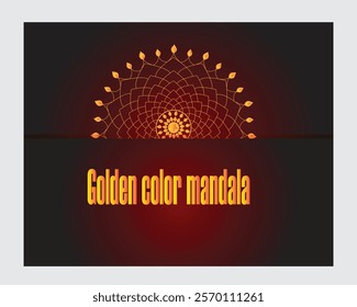 Golden Mandala Design on a Captivating Gradient Background"