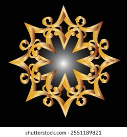 golden mandala design vector illustration graphic design clean high quality