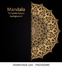 Mandala dorada. Diseño de élite. Ilustración del vector