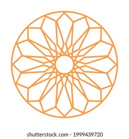 golden mandala ethnicity decorative icon