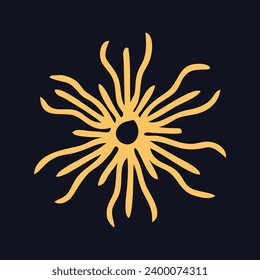 Golden Mandala illustration. Luxury mandala art for craft design.