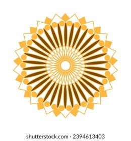 golden mandala illustration vector isolated