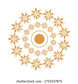 golden mandala indu style icon vector illustration design