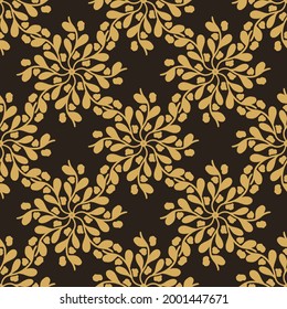 Golden Mandala pattern. Gold  geometric greek vector seamless pattern. Textured ornamental abstract background. Beautiful ornate design. Modern repeat surface backdrop. 