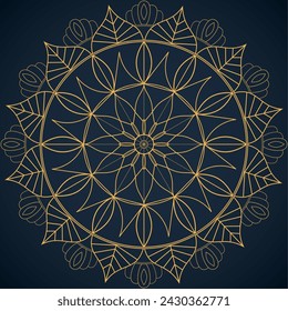 Goldene Mandala Muster Vektor-Illustration
