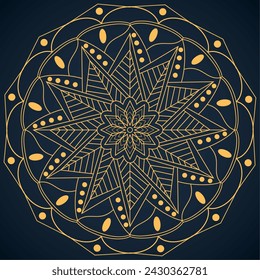 Goldene Mandala Muster Vektor-Illustration