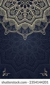 Golden mandala. Golden stripes for decoration. Mandala card.