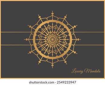 Mandala dourado, várias coleção de mandala de ouro. Padrão de mandala floral e ornamentos. Layout de design oriental. Islã, árabe, indiano, motivos otomanos. Primeira página e última página.