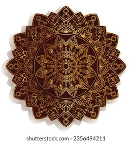 Golden mandala.Mandala de lujo .color dorado