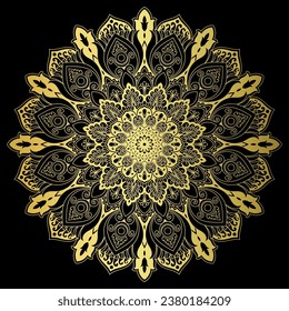 Golden mandala.Mandala de lujo .color dorado