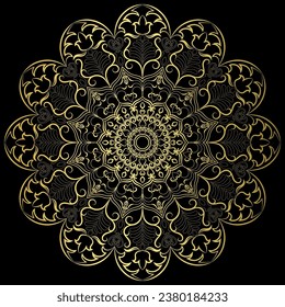 Golden mandala.Mandala de lujo .color dorado