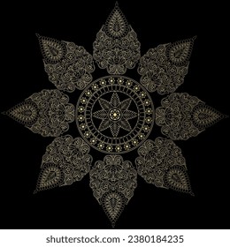 Golden mandala.Mandala de lujo .color dorado