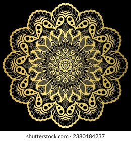 Golden mandala.Mandala de lujo .color dorado