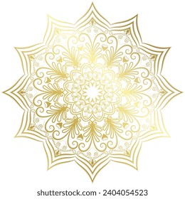 Golden mandala.Mandala de lujo .color dorado