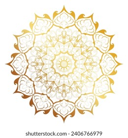 Golden mandala.Mandala de lujo .color dorado