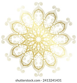 Golden mandala.Mandala de lujo .color dorado