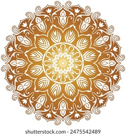 Golden mandala.Mandala de lujo .color dorado