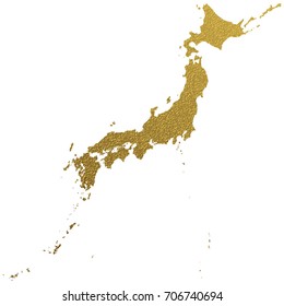 golden map of Japan