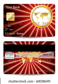 Golden map and ring credit card design