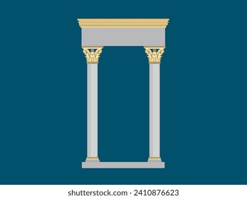 vector de arco de oro y mármol