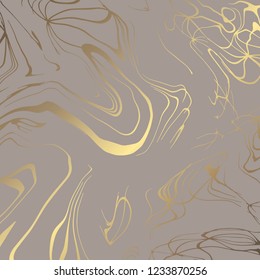 Golden marble. Elegant vector texture with imitation marble and foil effect for surface design