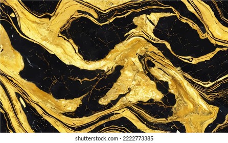 Golden marble texture with many contrasting textures. The abstract gold marble can also be used to create surface effects on architectural floors; ceramic floors and wall tiles. Vector.