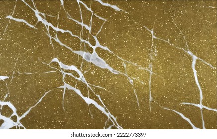 Textura de mármol dorado con muchas texturas contrastantes. El mármol dorado abstracto también se puede utilizar para crear efectos superficiales en los suelos arquitectónicos; suelos de cerámica y baldosas. Vector.