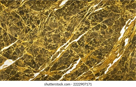Golden marble texture with many contrasting textures. The abstract gold marble can also be used to create surface effects on architectural floors; ceramic floors and wall tiles. Vector.
