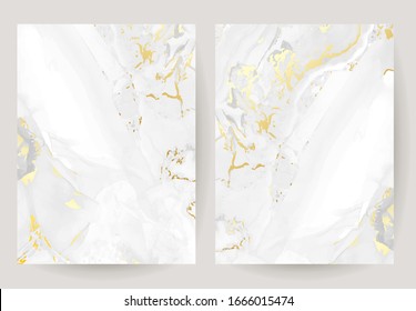 Golden marble vector texture. Magic rich glowing background. Elegant geometric template.Grey marbled stone design frame. Gray textured. Simple and sophisticated. All elements are isolated and editable