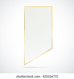 Golden marker the white background. Eps 10 vector file.