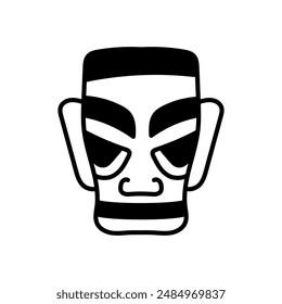 Goldene Maskensymbol, Vektorillustration