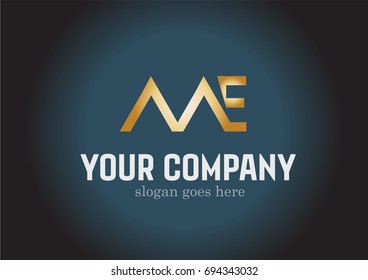 Golden ME  Logo Design Vector