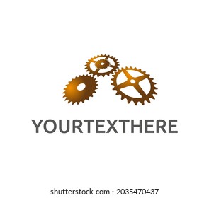 Golden mechanism of gears. The inside of the watch. Drive transmission. Drawn on a sphere