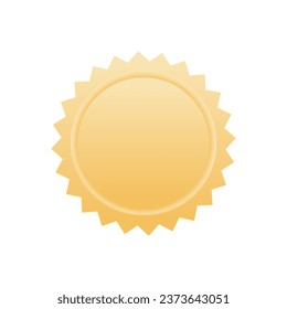 Goldene Medaille, 3D-Vektorsymbol