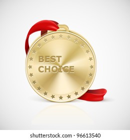 golden medal isolated