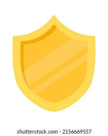 Golden medal shield. Sport Winner Trophy. Vector illustration