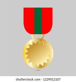 Golden Medal. Vector.