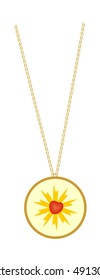 Golden medallion and chain