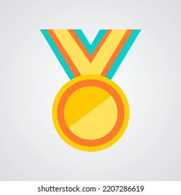 Golden medals and trophies icons