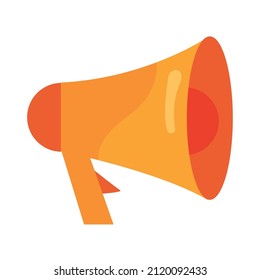 golden megaphone sound device icon