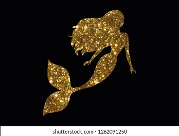 Golden Mermaid Design