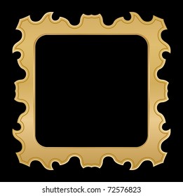 borde de metal dorado