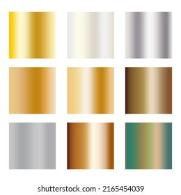 Golden metal gradient. Realistic light effect. Vector illustration. Stock image.